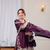 Wine sequence coding embroidery work readymade sharara suit set for wedding & festive wear