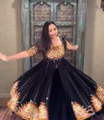 Black Thread Navratri Lehenga Choli
