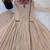 Beige silk blend readymade anarkali suit with embroidery & thread work