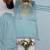Teal silk blend readymade suit with embroidery & thread work
