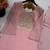 Pink silk blend readymade suit with embroidery & thread work