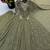 Mehendi georgette readymade anarkali suit with embroidery & sequence work