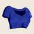 blue zari work silk blend saree with blouse