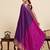 purple zari work silk blend saree with blouse