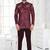 Maroon embroidered jodhpuri suit for men