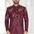 Maroon embroidered jodhpuri suit for men