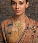 Radiant fringe statement choker necklace