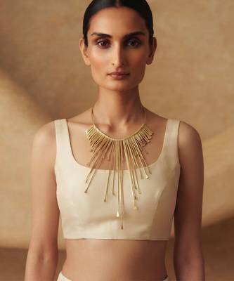 Radiant fringe statement choker necklace 2
