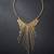 Radiant fringe statement choker necklace