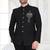 Black metallic embroidered jodhpuri suit for men