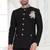 Black regal embroidered bandhgala suit