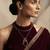 Gold metallic layered collar pendant necklace