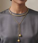 Gold metallic collar necklace