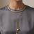 Gold metallic collar necklace