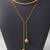 Gold metallic collar necklace