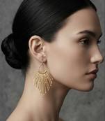Gold metallic wide hoop earrings