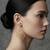 Gold metallic wide hoop earrings