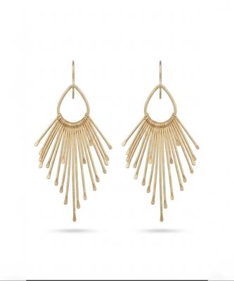 Gold metallic wide hoop earrings 2