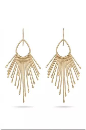 Gold metallic wide hoop earrings