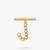 Gold chain drop pin brooch