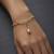 Gold ball drop chain bracelet