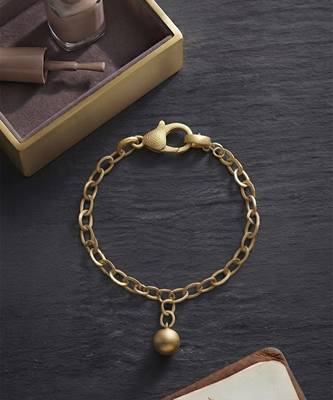 Gold ball drop chain bracelet 2