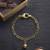 Gold ball drop chain bracelet