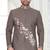 Brown floral embroidered jodhpuri suit for men