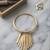 Gold fringe fan hinged bangle