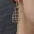 Gold wire cage drop dangler earrings