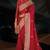 red viscose zari, sequins with cut-dana heavy hand work saree with blouse