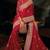 red viscose zari, sequins with cut-dana heavy hand work saree with blouse
