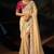Cream kanjivaram jacquard zari, sequins, cut-dana with moti heavy hand work saree with blouse