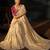 Cream kanjivaram jacquard zari, sequins, cut-dana with moti heavy hand work saree with blouse