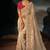 Chiku kanjivaram zari, thread, moti with cut-dana moti heavy hand work saree with blouse