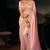 pink madhuri silk blend bead moti heavy work saree with blouse