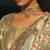 sky blue madhuri silk blend zari, thread, cut-dana with jardoshi heavy hand work saree with blouse