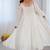 White embroidery work georgette anarkali set