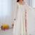White embroidery work georgette anarkali set