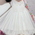White embroidery work georgette anarkali set