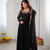 Black embroidery work georgette anarkali set