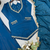 Royal blue real mirror work roman silk kurta palazzo set