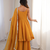 Yellow zarkhand wprk crunchy silk kurta palazzo set