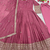 Lavender sequins embroidery work gown with pant & dupatta