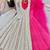 Light grey designer sequins & mirror work roman silk anarkali set