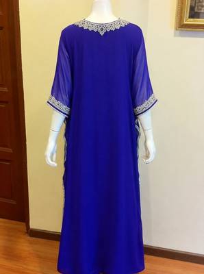 Royal blue luxury dubai farasha kaftan 2