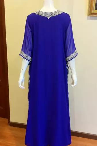 Royal blue luxury dubai farasha kaftan