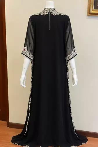 Black dubai fashion farasha kaftan