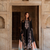 Black embroidery work satin kurta with pant & dupatta