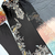 Black embroidery work satin kurta with pant & dupatta